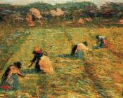 翁贝托 波丘尼 : Farmers at work (Risaiole)